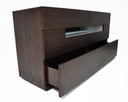 Ceres - Contemporary Brown Oak and Grey Dresser w/ LED Light