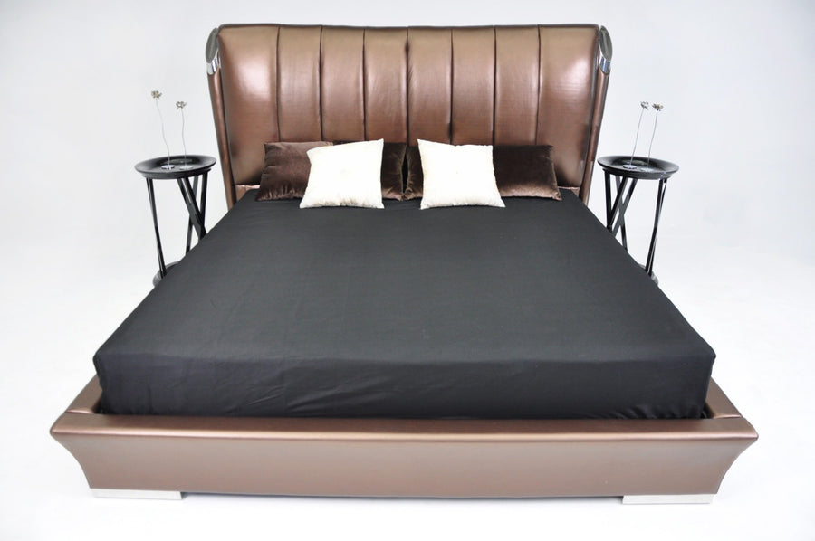 Temptation Caesar Italian Classical Design Leather Platform King Bed