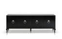 Bellagio Transitional Black Crocodile Lacquer Buffet