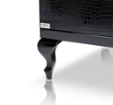 Bellagio Transitional Black Crocodile Lacquer Buffet