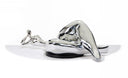 SZ0228 Modern Silver Napping Lady Sculpture