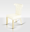 Beatrice White Leather Dining Chair