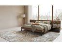 Rondo Mid-Century Platform Bed w/ Nightstands Storage And Lights
