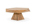 Duffy - Modern Acacia Pentagon Coffee Table