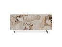 Dunster - Contemporary Beige Ceramic + Metallic Grey Buffet