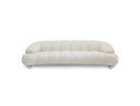 Duran - Contemporary White Fabric 4-Seater Sofa