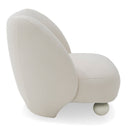 Duran - Contemporary White Fabric Accent Chair