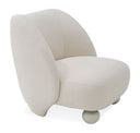 Duran - Contemporary White Fabric Loveseat Sofa