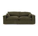 Durbin - Modern Green Fabric Loveseat