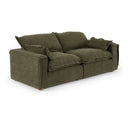 Durbin - Modern Green Fabric Loveseat