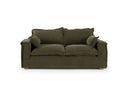 Durbin - Modern Green Fabric Loveseat