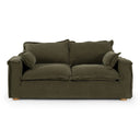 Durbin - Modern Green Fabric Loveseat