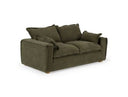 Durbin - Modern Green Fabric Loveseat