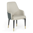Duval Modern White & Grey Dining Chair