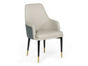 Duval Modern White & Grey Dining Chair
