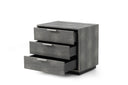 Dynasty - Eastern King Modern Shagreen Bedroom Set - 3 Drawer