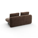 Overlap Armless Loveseat Dk Taupe