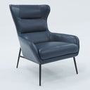 Susan Modern Blue Leatherette Lounge Chair