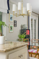 Aged Brass Dillon Chandelier 25" by Hudson Valley, view 3