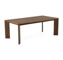 Edelman - Mid-Century Modern Brown Leatherette + Walnut Dining Chair