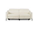 Eden - Modern White Leather Sofa With 2 Recliners