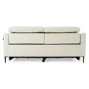 Eden - Modern White Leather Sofa With 2 Recliners