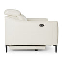 Eden - Modern White Leather Sofa With 2 Recliners