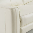 Eden - Modern White Leather Sofa With 2 Recliners