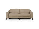 Eden - Modern Taupe Leather Sofa With 2 Recliners