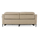 Eden - Modern Taupe Leather Loveseat with 2 Recliners