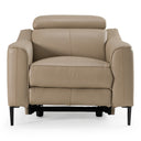 Eden - Modern Taupe Leather Recliner Chair