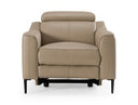 Eden - Modern Taupe Leather Recliner Chair