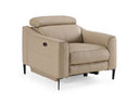 Eden - Modern Taupe Leather Recliner Chair