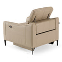 Eden - Modern Taupe Leather Recliner Chair