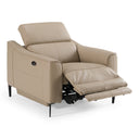 Eden - Modern Taupe Leather Recliner Chair