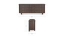 Loren 6 Drawer Dresser Dark Brown