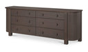 Loren 6 Drawer Dresser Dark Brown