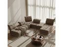 Ekron - Modern Brown & Beige Fabric Modular Sectional Sofa