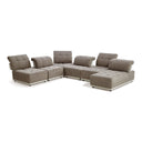Ekron - Modern Brown & Beige Fabric Modular Sectional Sofa
