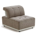 Ekron - Modern Brown & Beige Fabric Modular Sectional Sofa