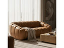 Ekwok - Modern Tan Leather Sofa