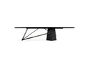 Elkhorn - Glam Black Ash + Stainless Steel 126" Dining Table