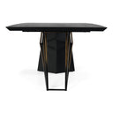 Elkhorn - Glam Black Ash + Stainless Steel 126" Dining Table