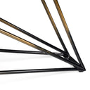 Elkhorn - Glam Black Ash + Stainless Steel 126" Dining Table