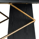 Elkhorn - Glam Black Ash + Stainless Steel 126" Dining Table