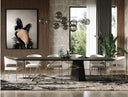 Elkhorn - Glam Black Ash + Stainless Steel 126" Dining Table