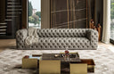 Ellington - Italian Grey Nubuck Leather 4-Seater Sofa