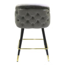 Elliot - Contemporary Grey & Black/Gold Dining Bar Stool (Set of 2)