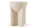 Elsa - Modern Oyster Concrete Round End Table