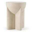 Elsa - Modern Oyster Concrete Round End Table